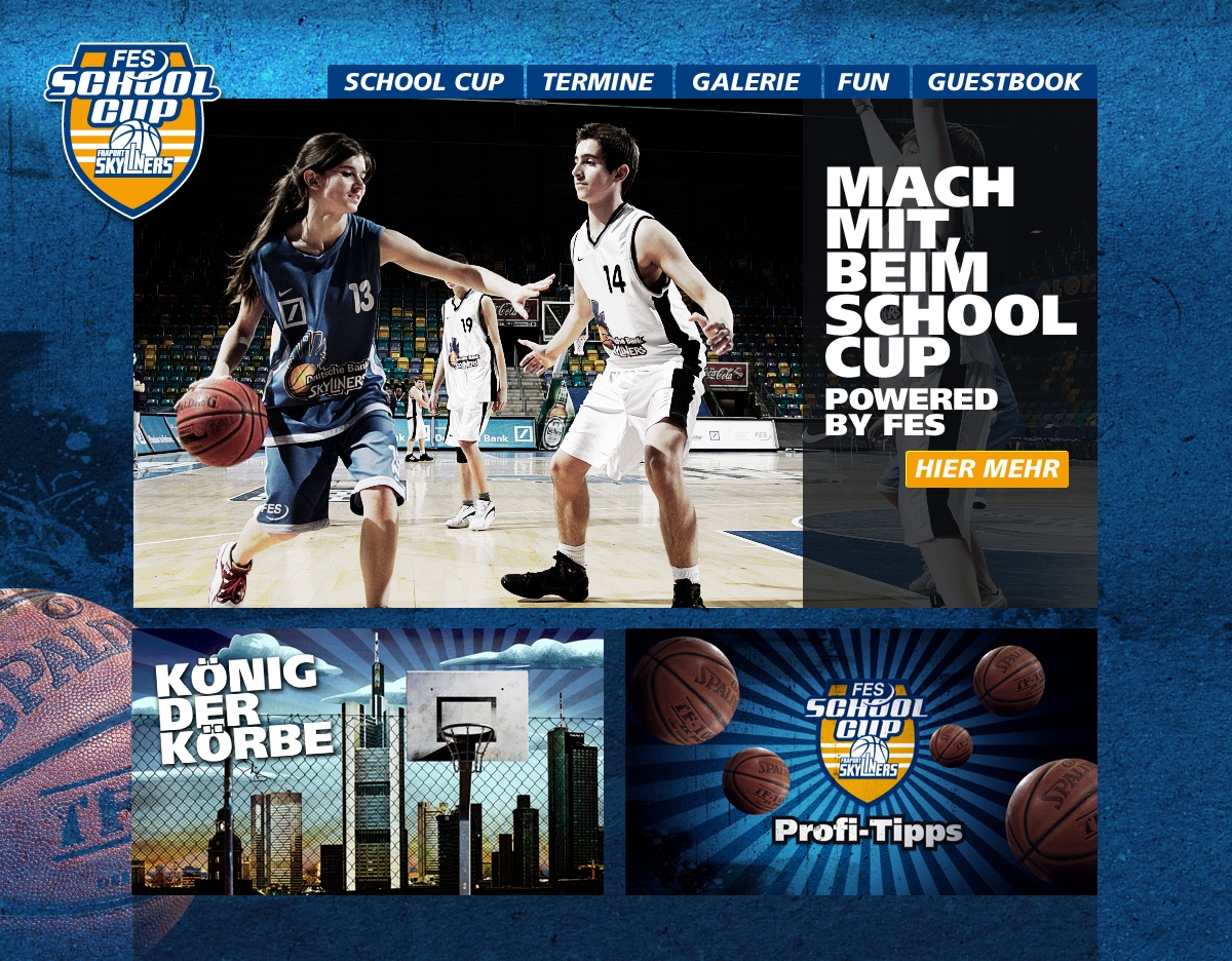 School Cup Microsite Screendesign